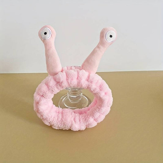 Cute and Fun Cartoon Snail Plush Headband - Pink