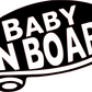 Baby On Board Sticker Vinyl Decal