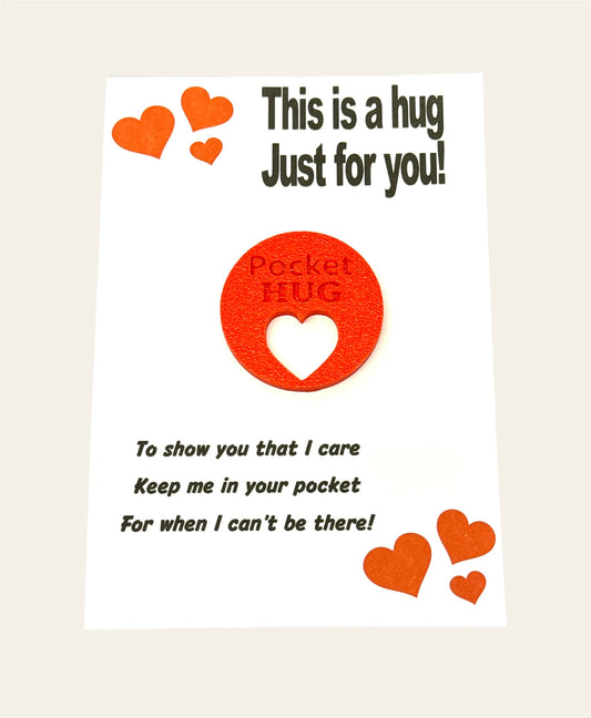 Pocket Hug Gift Card, For the one you Love and Family & Friend. Affirmation