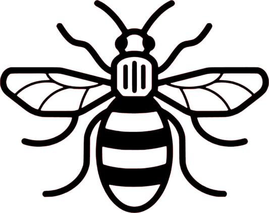 Manchester Bee - Vinyl Decal Sticker - Car/Van Worker Bee -Proud to be Mancunian