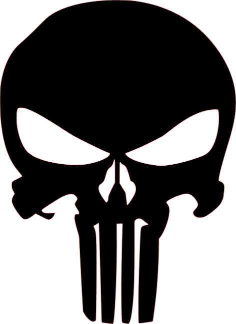Punisher logo face Skull Car Decal