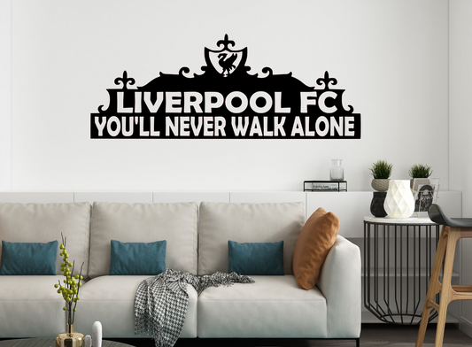 You'll never walk alone Liverpool wall Decal Vinyl Sticker Wall Words